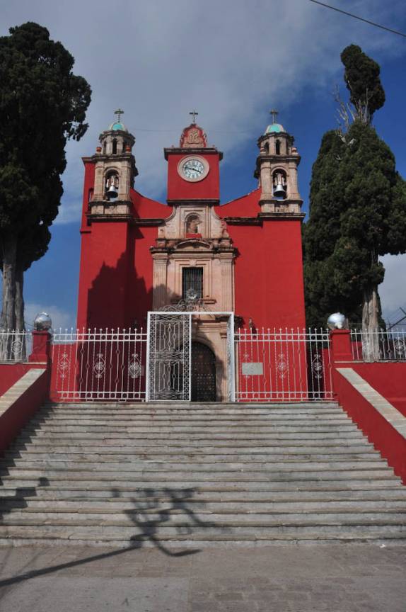 A pequena Igreja de Guadalupe, em Guanajuato, no México